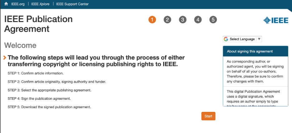 IEEE copyright form submission